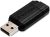 Verbatim 128GB PinStripe Retractable USB 2.0 Flash Thumb Drive with Microban Antimicrobial Product Protection – Black