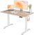 Electric Standing Desk, Adjustable Height Stand up Desk, 48×24 Inches Sit Stand Home Office Desk with Splice Board,Natural Top