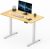 Adjustable Stand Up Desk with Whole Piece Desk Board, 44 x 24 Inch Electric Standing Desk Home Office Desk Computer Workstation Sit Stand Desk, Maple Top + White Frame