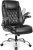 NEO CHAIR Office Chair Computer High Back Adjustable Flip-up Armrests Ergonomic Desk Chair Executive Diamond-Stitched PU Leather Swivel Task Chair with Armrests Lumbar Support (Black)