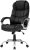 FDW Office Chair Computer High Back Adjustable Ergonomic Desk Chair Executive PU Leather Swivel Task Chair with Armrests Lumbar Support (Black)