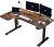 59” L Shaped Electric Height Adjustable Standing Desk, Sit to Stand Home Office Computer Desk with Black Frame & Rustic Brown Top