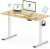 FLEXISPOT Standing Desk 48 x 24 Inches Height Adjustable Desk Whole-Piece Desktop Electric Stand up Desk Home Office Table for Computer Laptop (White Frame + 48 in Maple Desktop)