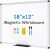 VIZ-PRO Magnetic Whiteboard/Dry Erase Board, 18 X 12 Inches, Includes 1 Eraser & 2 Markers & 4 Magnets