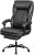 Office Chair, Big and Tall Office Chair Executive Office Chair with Foot Rest Ergonomic Office Chair Home Office Desk Chairs Reclining High Back Leather Chair with Lumbar Support (Black)