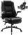 High Back Office Chair- Flip Arms Adjustable Built-in Lumbar Support, Executive Computer Desk Chair Work Chairs, Thick Padded Strong Metal Base Quiet Wheels, Ergonomic Design for Back Pain